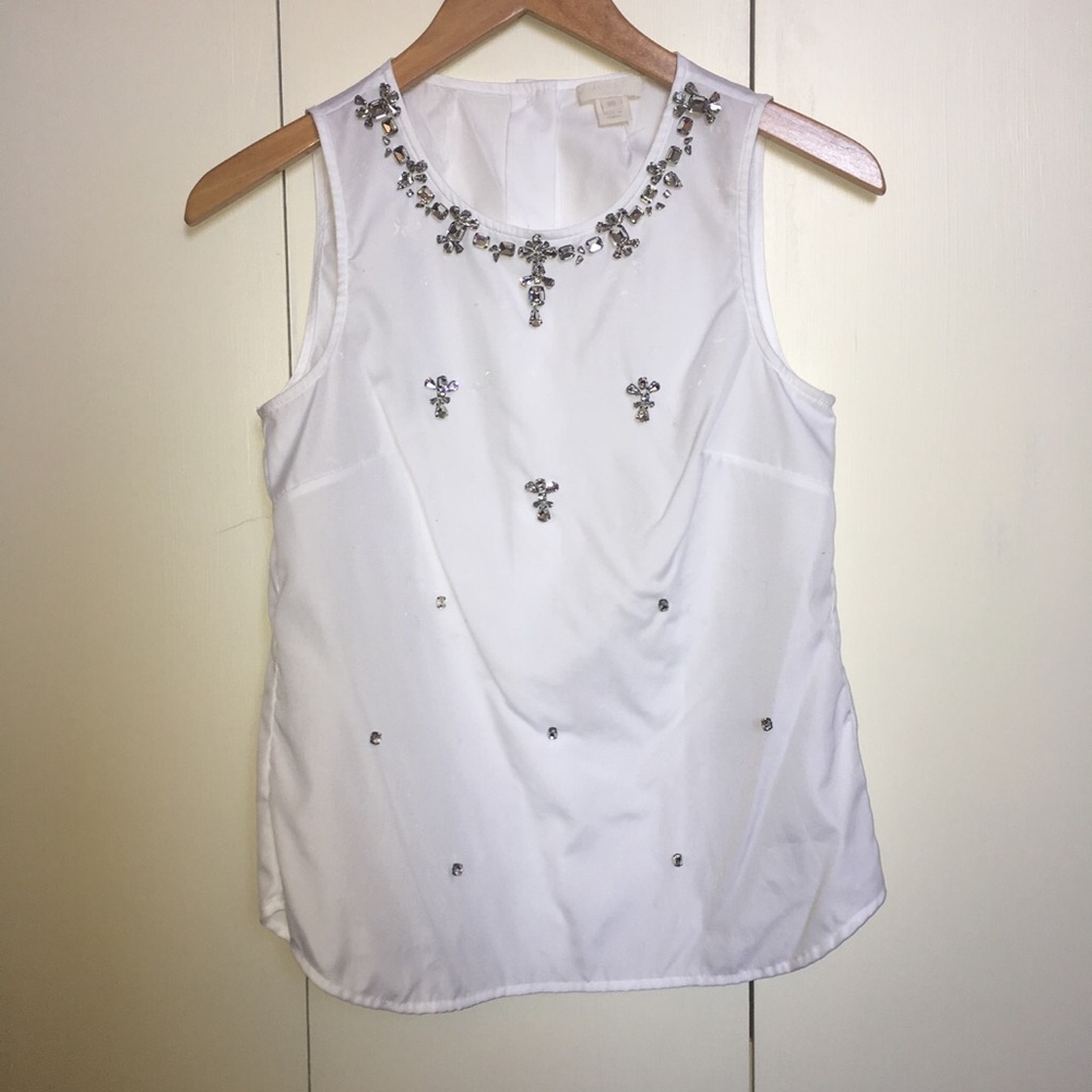 Jcrew rhinestone embellished shirt