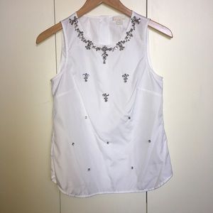 Jcrew rhinestone embellished shirt