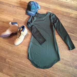 Army olive green t shirt dress