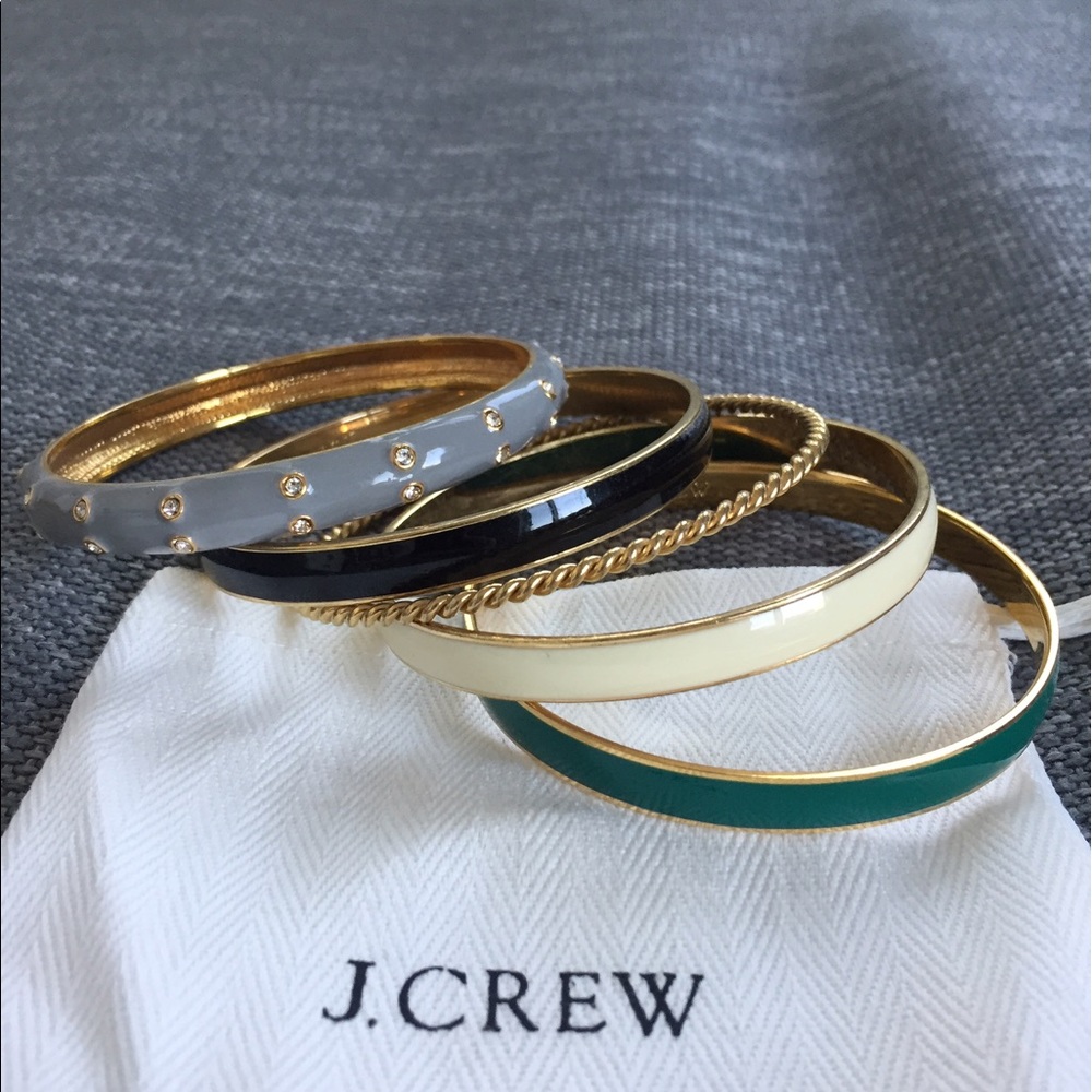 Assorted colored Jcrew bangle bracelets