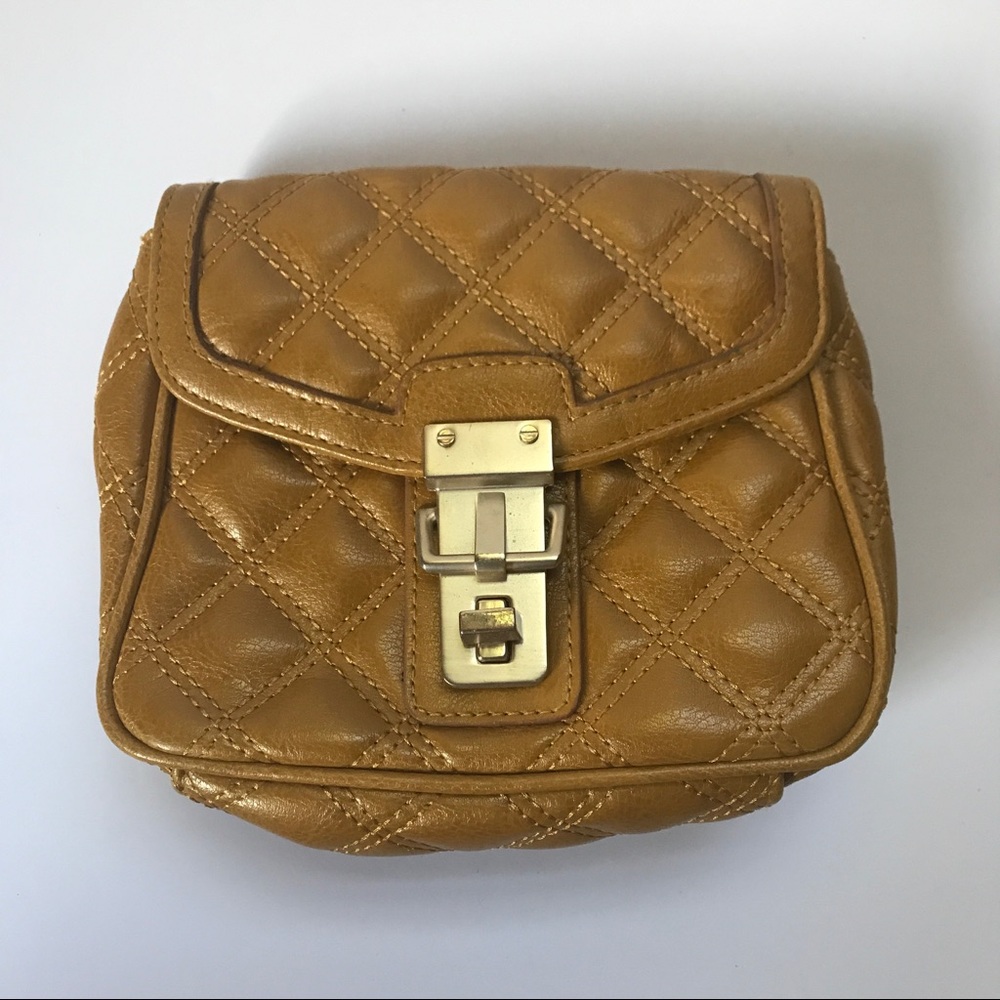 Banana republic mustard mini clutch w/ strap