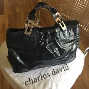 Charles David Patent Leather Handbag