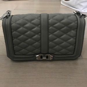 Rebecca minkoff quilted handbag in charcoal
