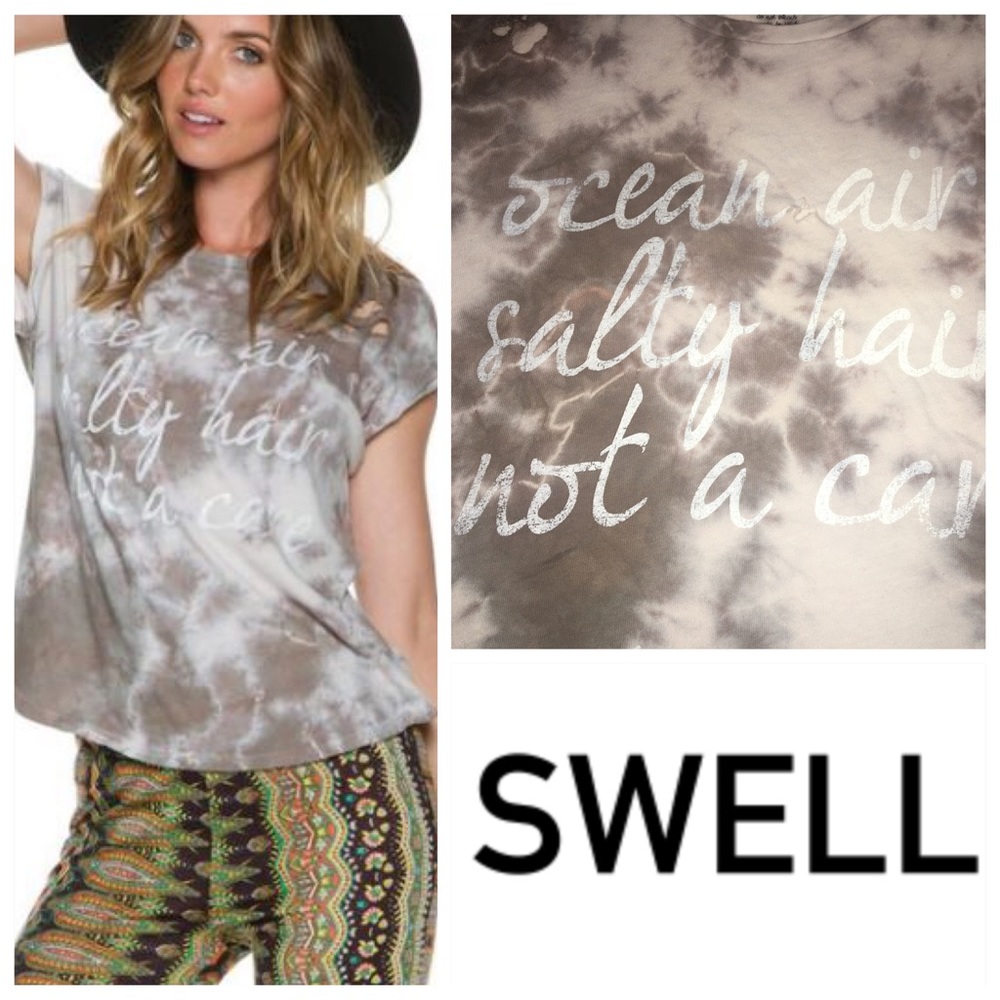 🆕Swell Ocean Air Salty Hair Not A Care Distressed