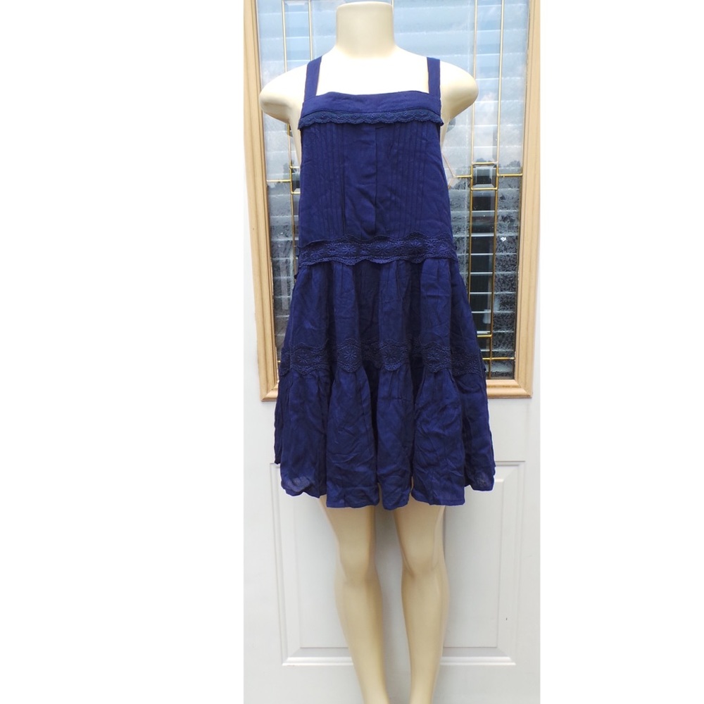 Flowy Navy Blue Mini Dress