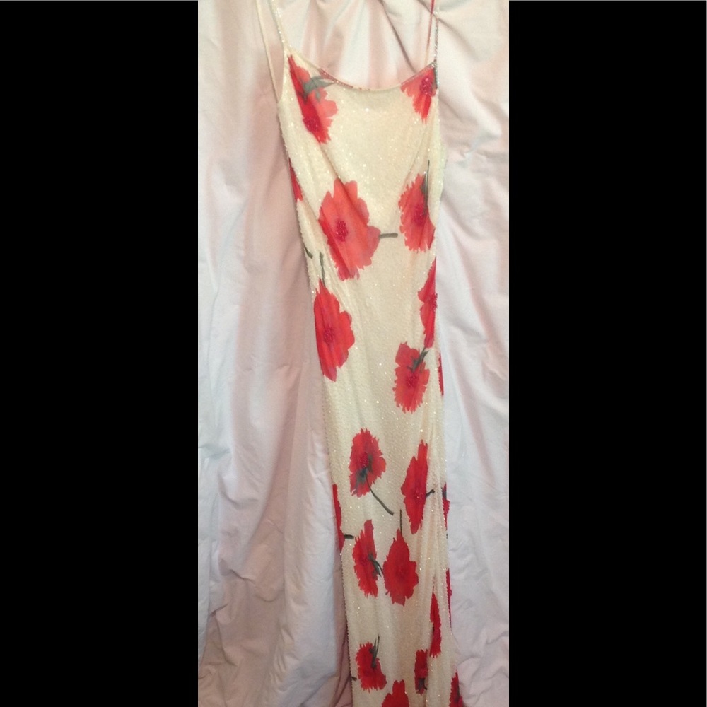 Beautiful Floral Cache Sequined Dress