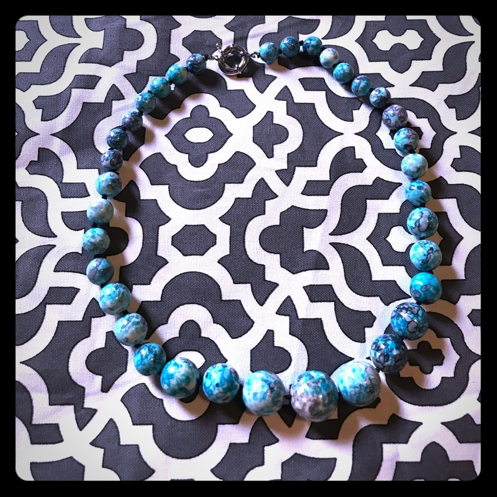 Chrysocolla baby blue necklace