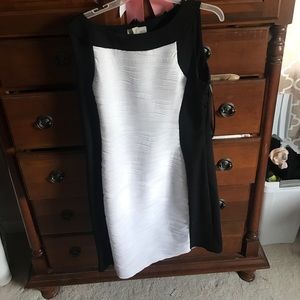 Elegant black and white dress