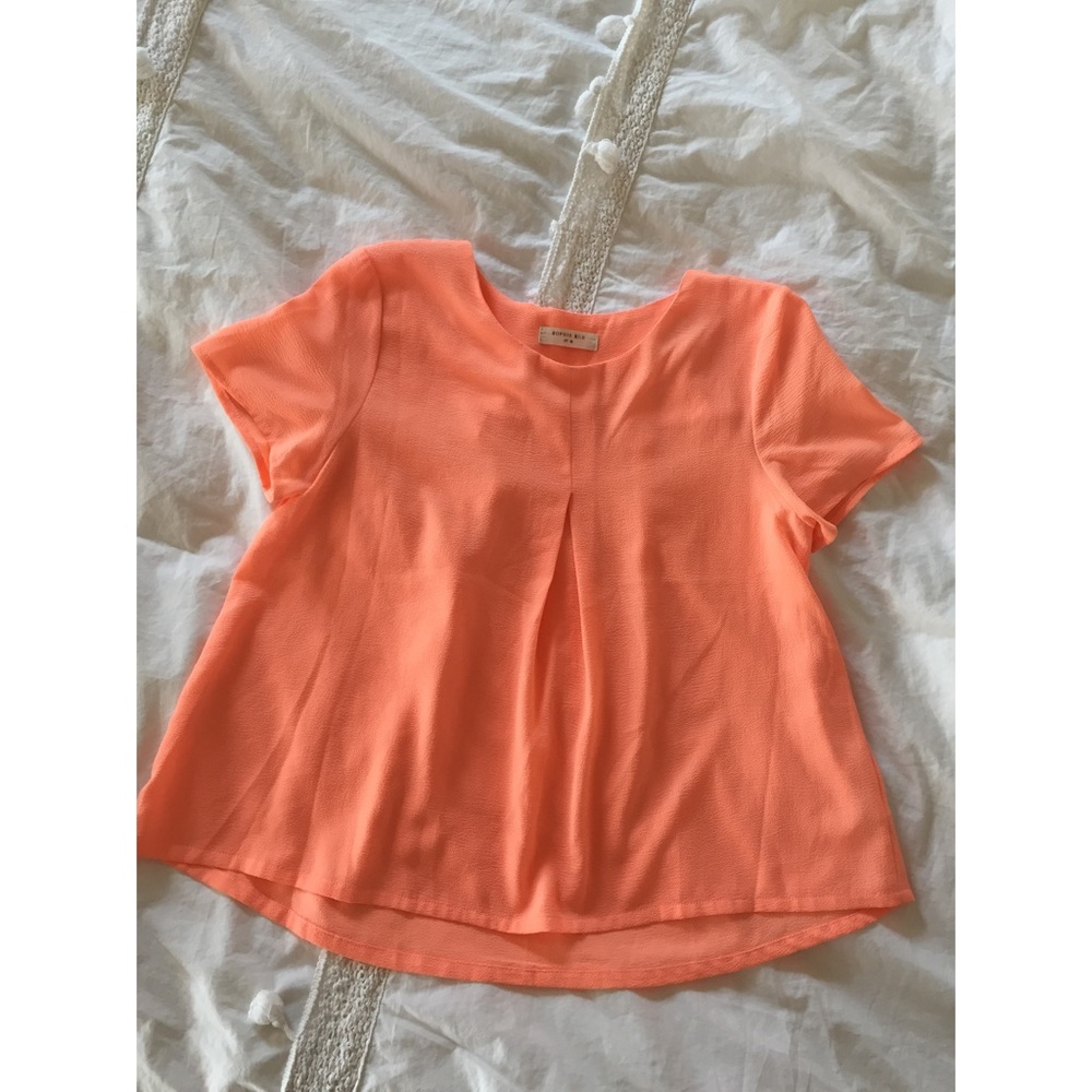 Sophie Rue neon peach swing top, Size Medium