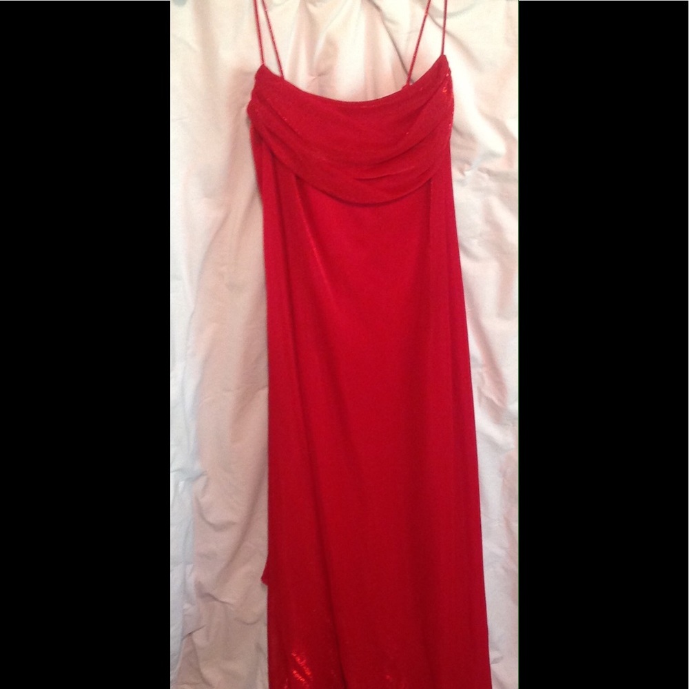 Red cocktail dress