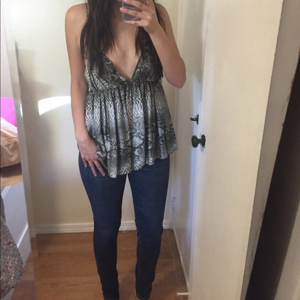 Stella McCartney silk snake skin top