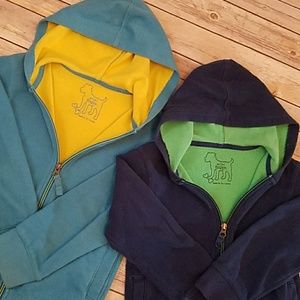 Mini Boden boys set of two zip up hoodies