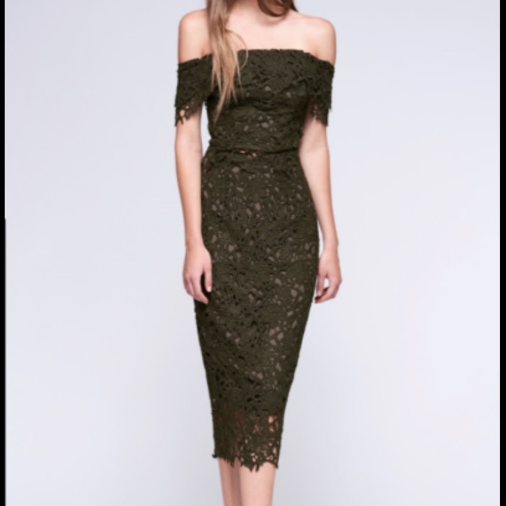 Stylestalker Olive Lace Dress