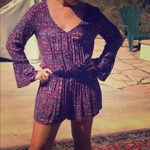 AE Purple Floral Romper