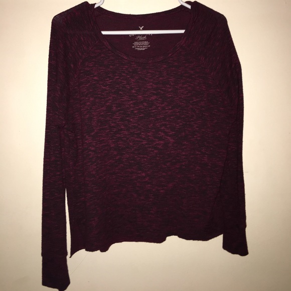 American Eagle Outfitters Tops - Maroon AEO Soft and Sexy Long Sleeve Top
