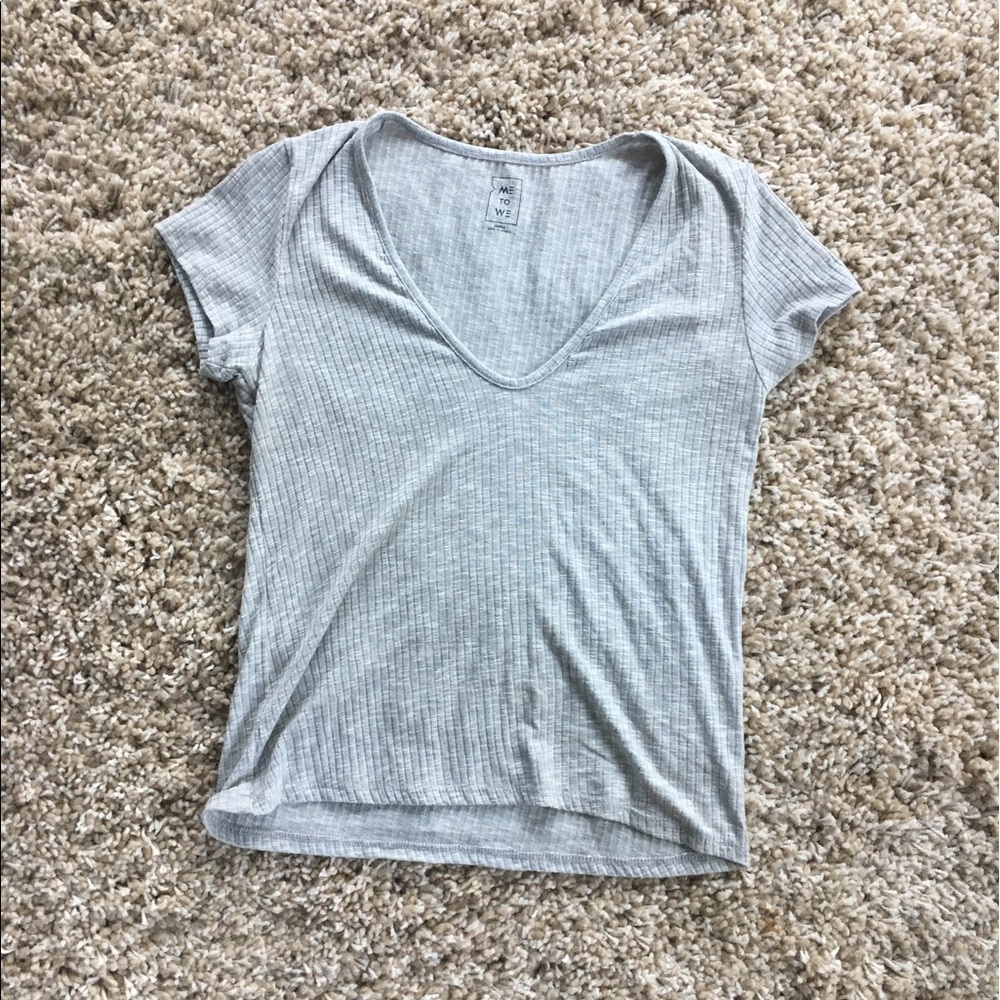 Me to We Ribbed V Neck