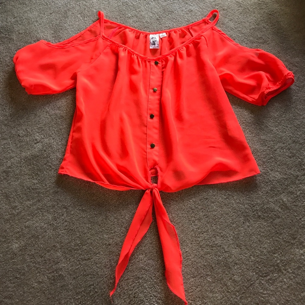L8ter small neon orange top