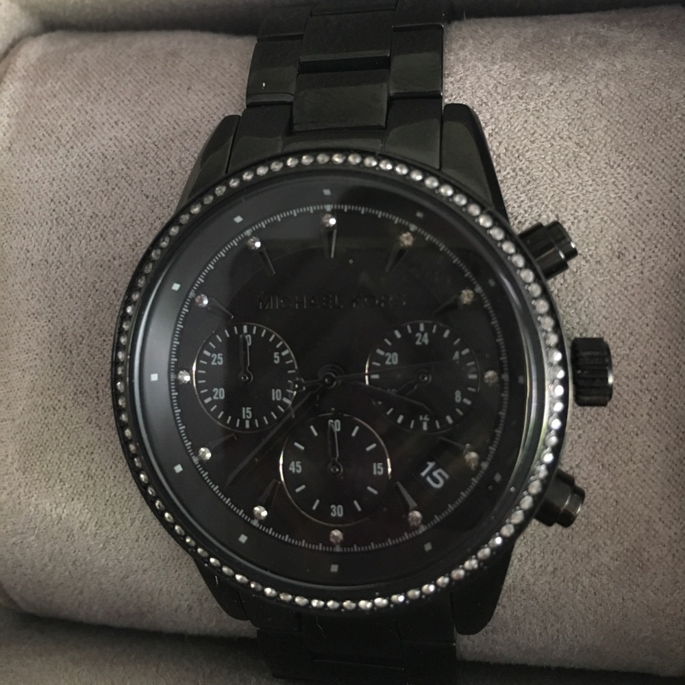Michael Kors Ritz black crystal watch NIBWT MK6438 - Picture 6 of 8
