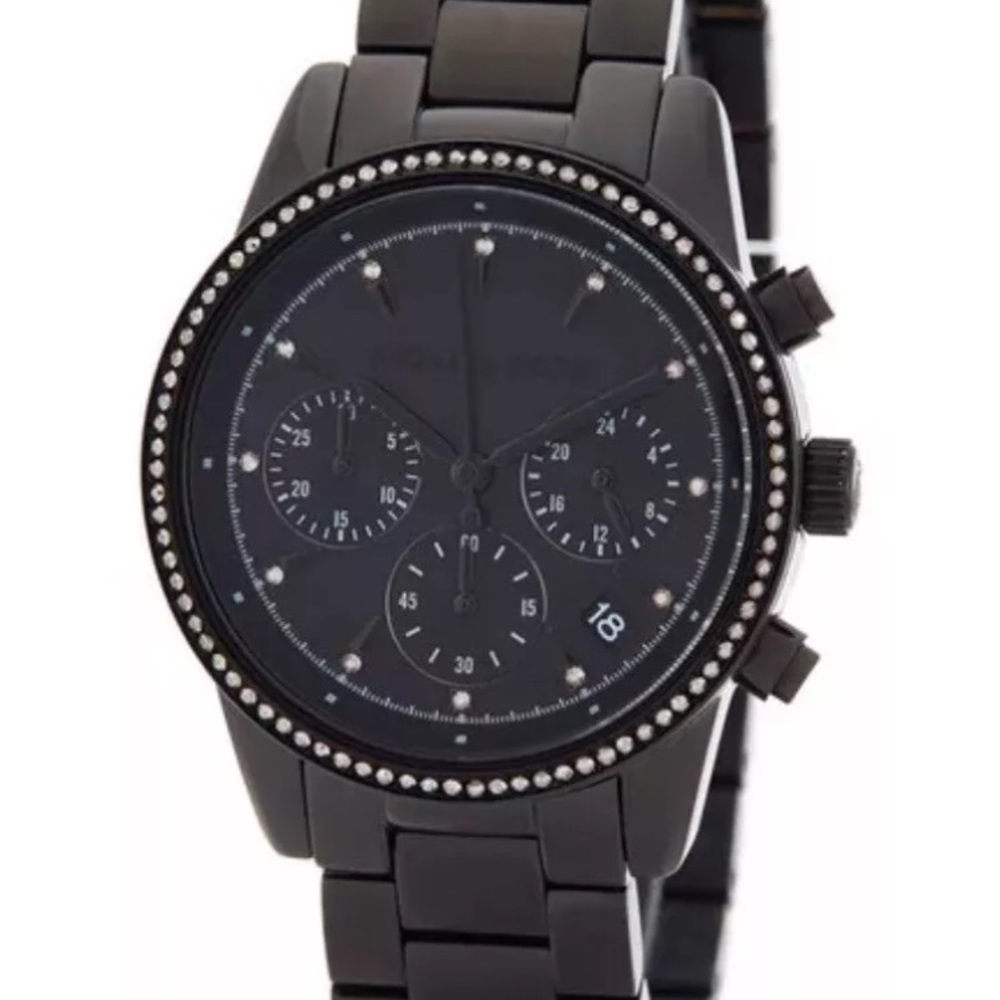 Michael Kors Ritz black crystal watch NIBWT MK6438 - Picture 7 of 8