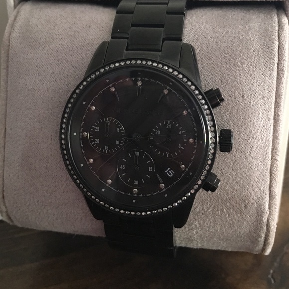 Michael Kors Ritz black crystal watch NIBWT MK6438 - Picture 3 of 8