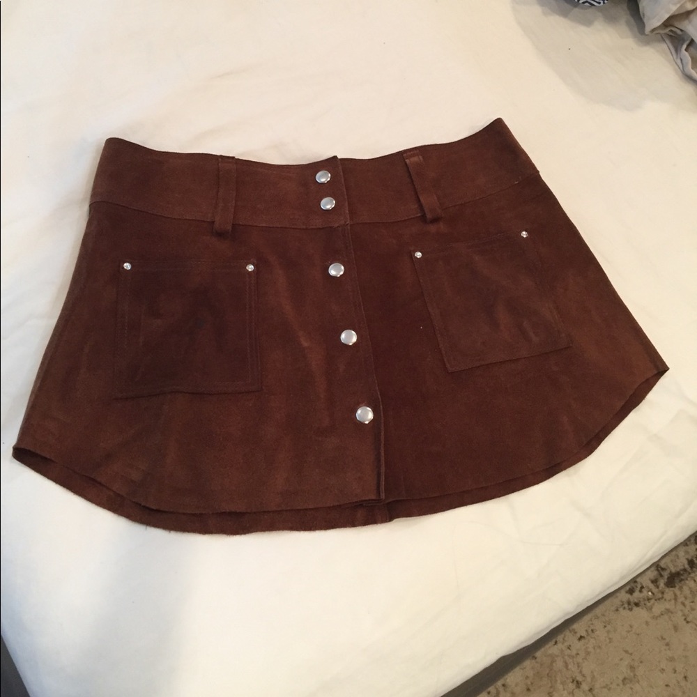 Real Suede Skirt