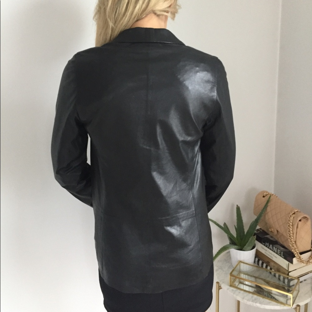Vince leather boyfriend blazer - Picture 5 of 6