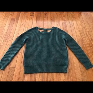 Knit open back sweater
