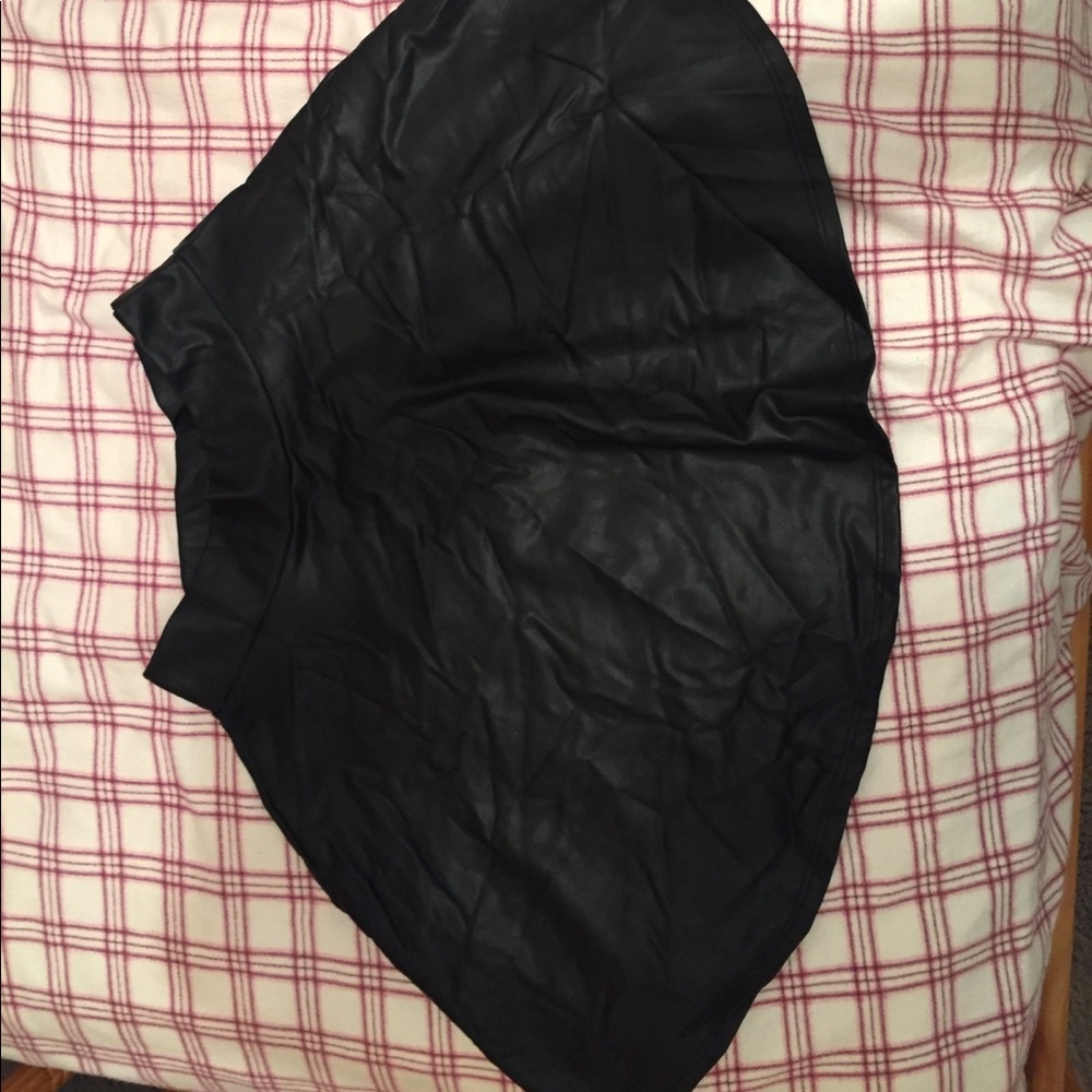 Faux leather skirt