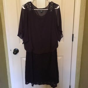 20W R&M Richard's Eggplant Cocktail Dress