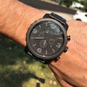 NATE CHRONOGRAPH BLACK STAINLESS STEEL WATCH