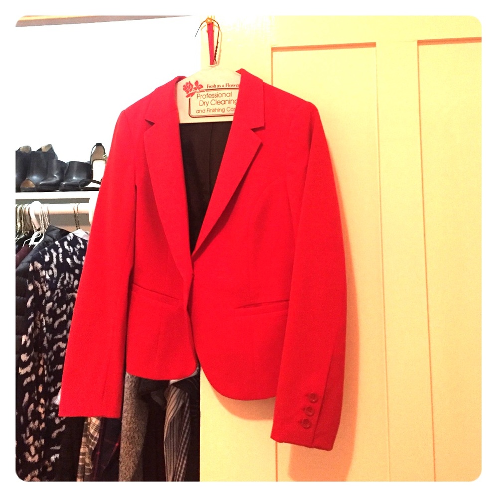 Red H&M blazer