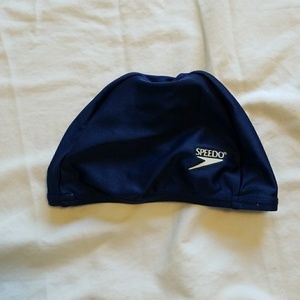 Swim cap, made from bathing suit material
