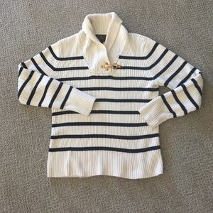 Ralph Lauren striped Cowl/V-neck sweater