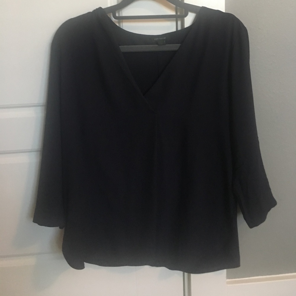 Ann Taylor Navy Blue Blouse