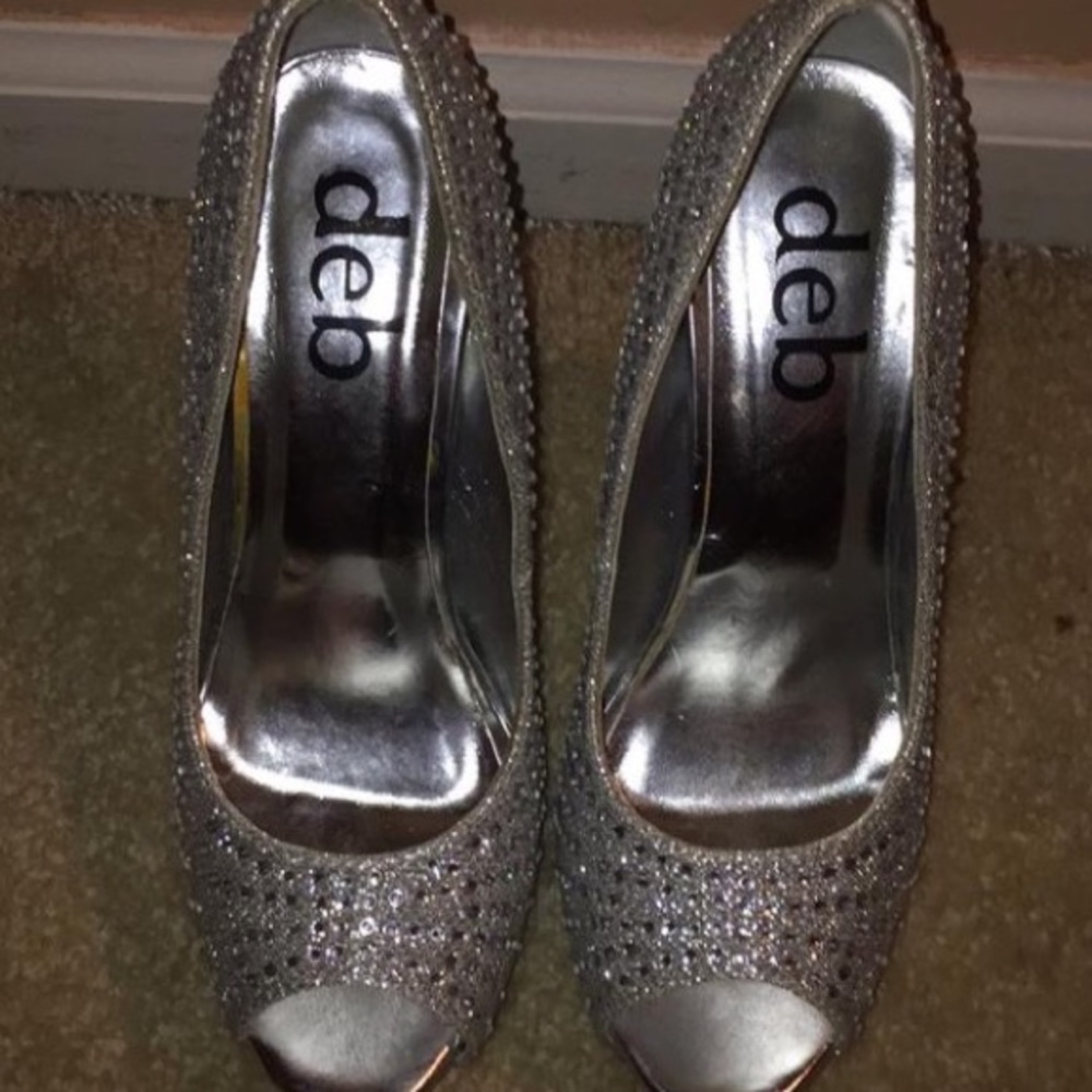 Silver Rhinestone Heels - Picture 3 of 7