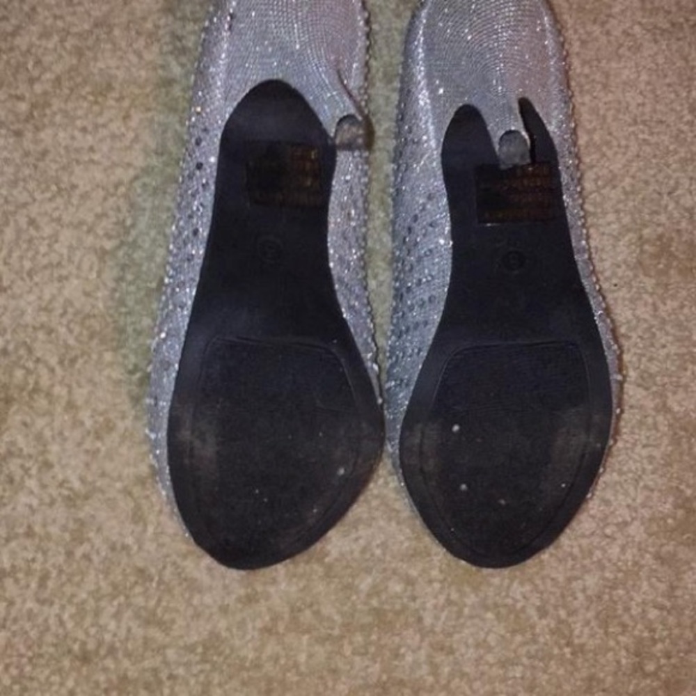 Silver Rhinestone Heels - Picture 5 of 7