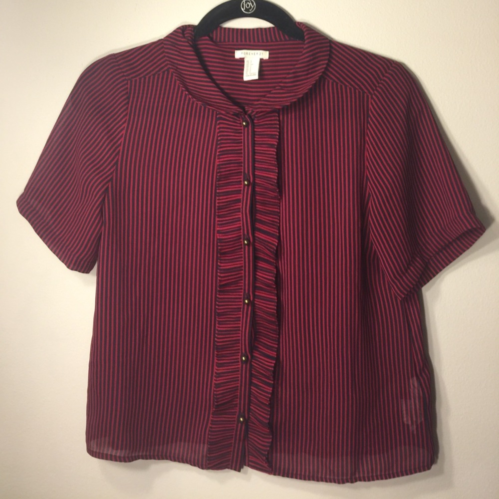 Button up blouse with collar
