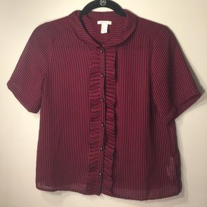 Button up blouse with collar