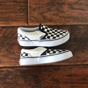 Toddler boys checkered slip on Vans