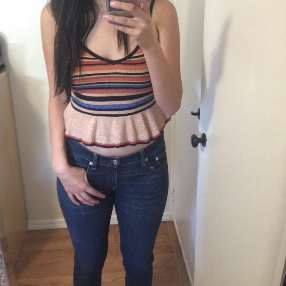 Glittery striped top final price