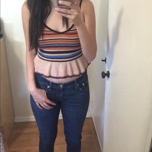 Glittery striped top final price