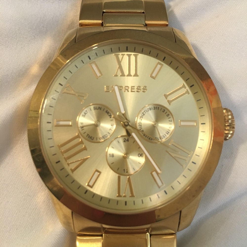 Express Gold Womens Over sized watch