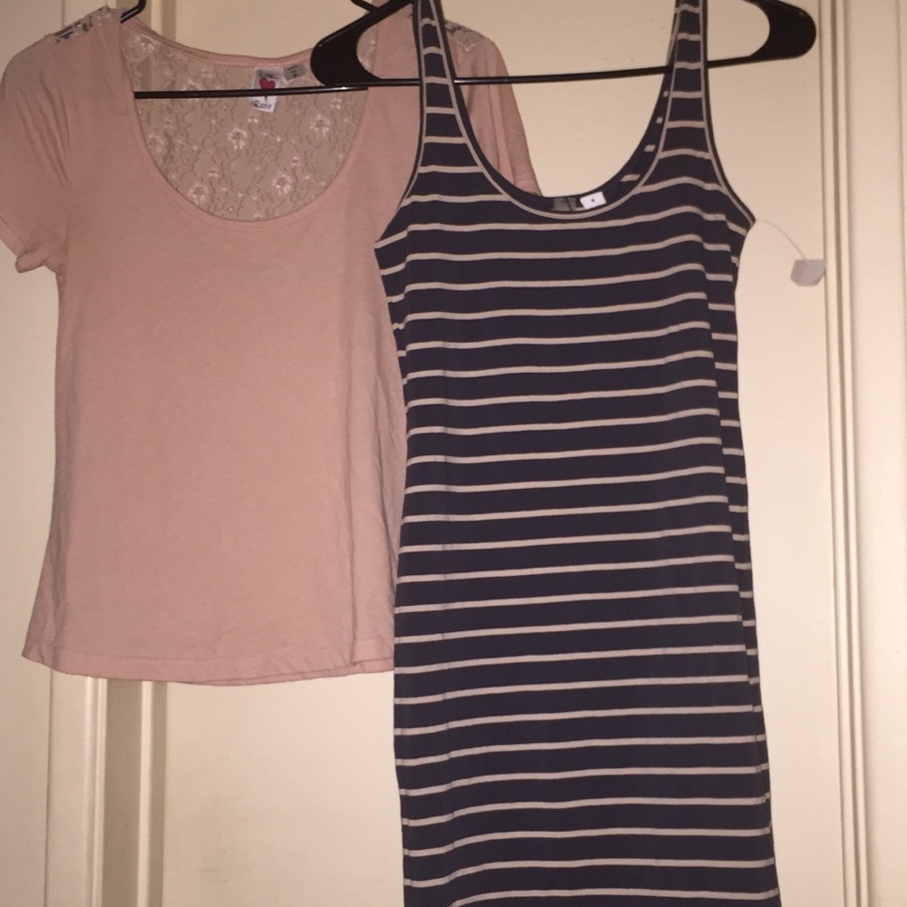 Cute lace back T and tank dress