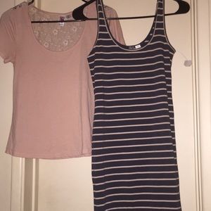 Cute lace back T and tank dress