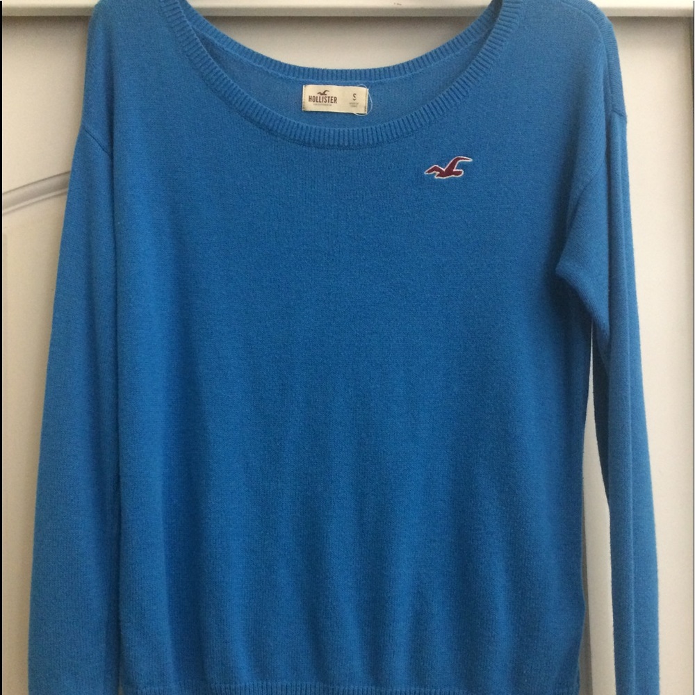 Hollister - Small royal blue cotton knit sweater