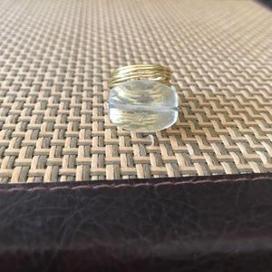 Sterling Silver Wire Gold Plated Wrapped Ring 6.5