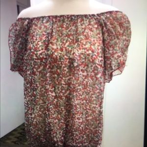 Sheer flowered blouse
