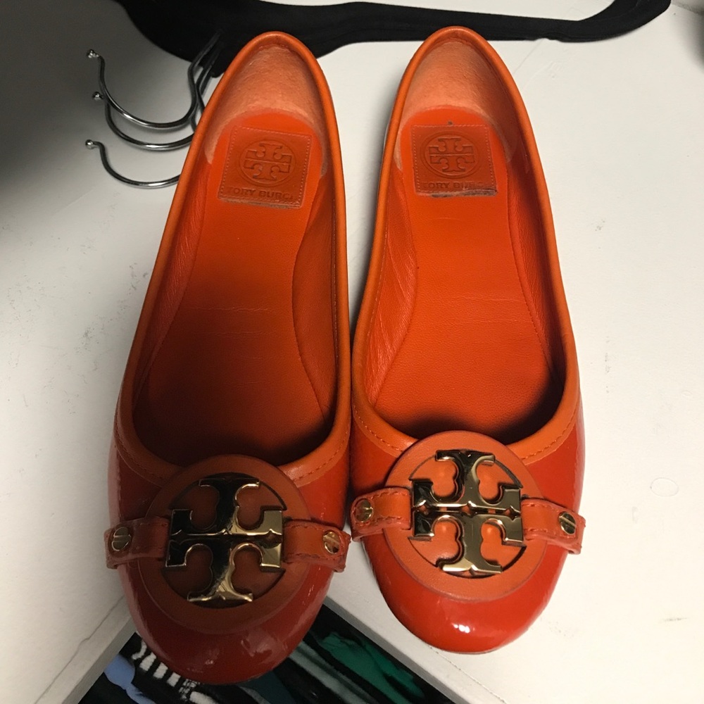 Tory burch orange flats
