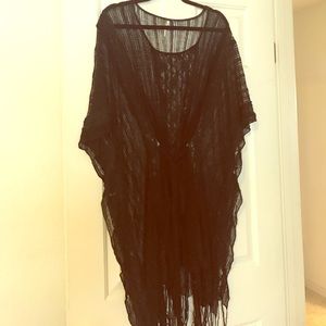 Free People Black Lace Detail Coverup - XS/SM