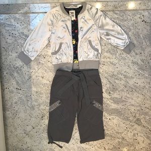 Set Piece: Silver Jacket + Grey INC Capris